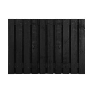 Zwart grenen houten - schermen 21 planks 180 x 130 cm - recht