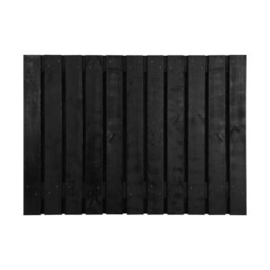Zwart grenen houten - schermen 23 planks 180 x 130 cm - recht